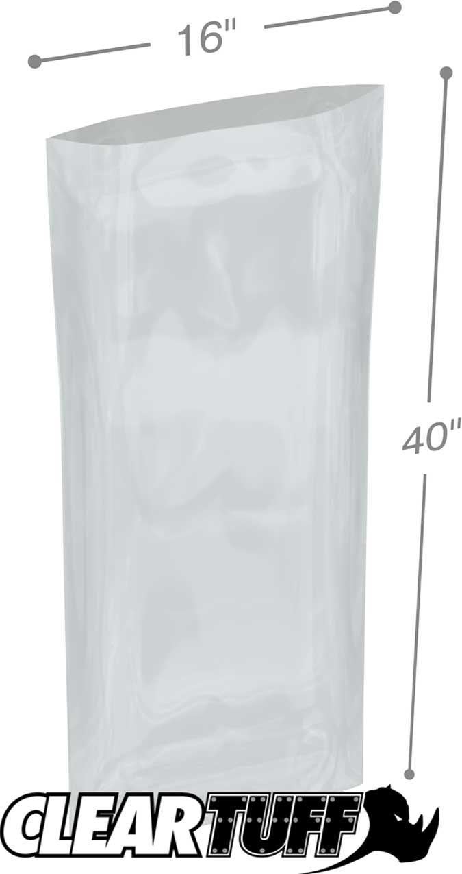 16 x 40 2 mil Poly Bags