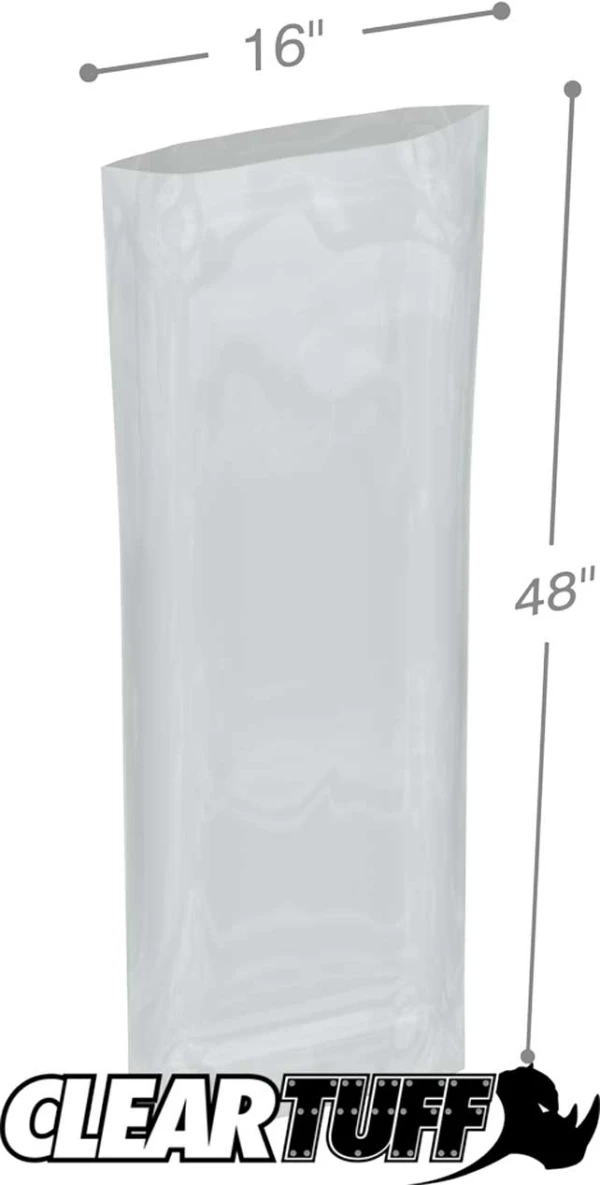 16 x 48 2 mil Poly Bags 16 x 48 2 mil Poly Bags