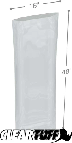16" x 48" 2 Mil Flat Poly Bags