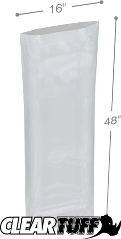 16" x 48" 6 Mil Flat Poly Bags