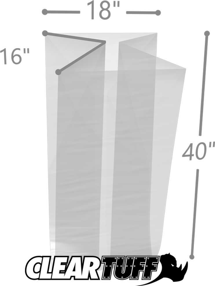 18 x 16 x 40 .002 Plastic Gusseted Bags