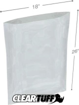 Clear 18 x 26 2 mil Poly Bags