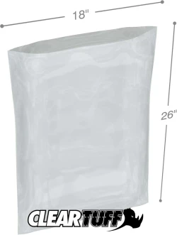 18" x 26" 4 Mil Flat Poly Bags