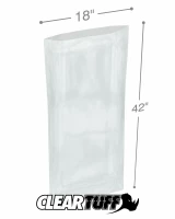 Clear 18 x 42 1.5 mil Poly Bags