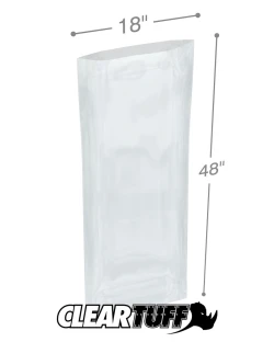 18" x 48" 1.5 Mil Flat Poly Bags