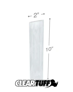 2" x 10" 1.25 Mil Flat Poly Bags