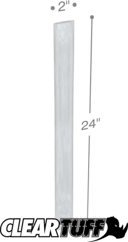 2" x 24" 4 Mil Flat Poly Bags