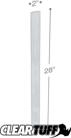 2" x 28" 2 Mil Flat Poly Bags