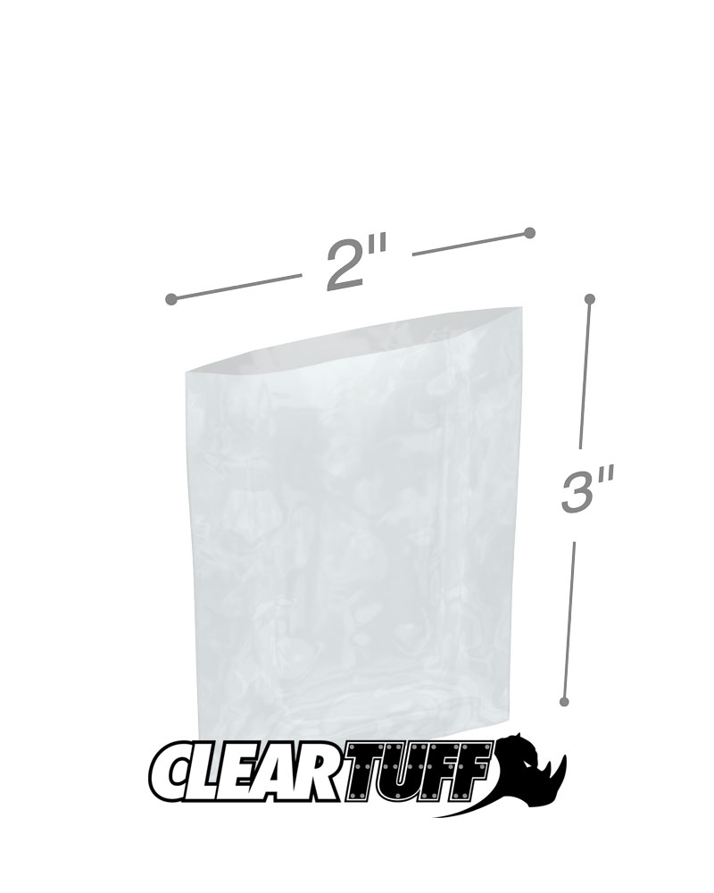 2 x 3 1.25 mil Poly Bags