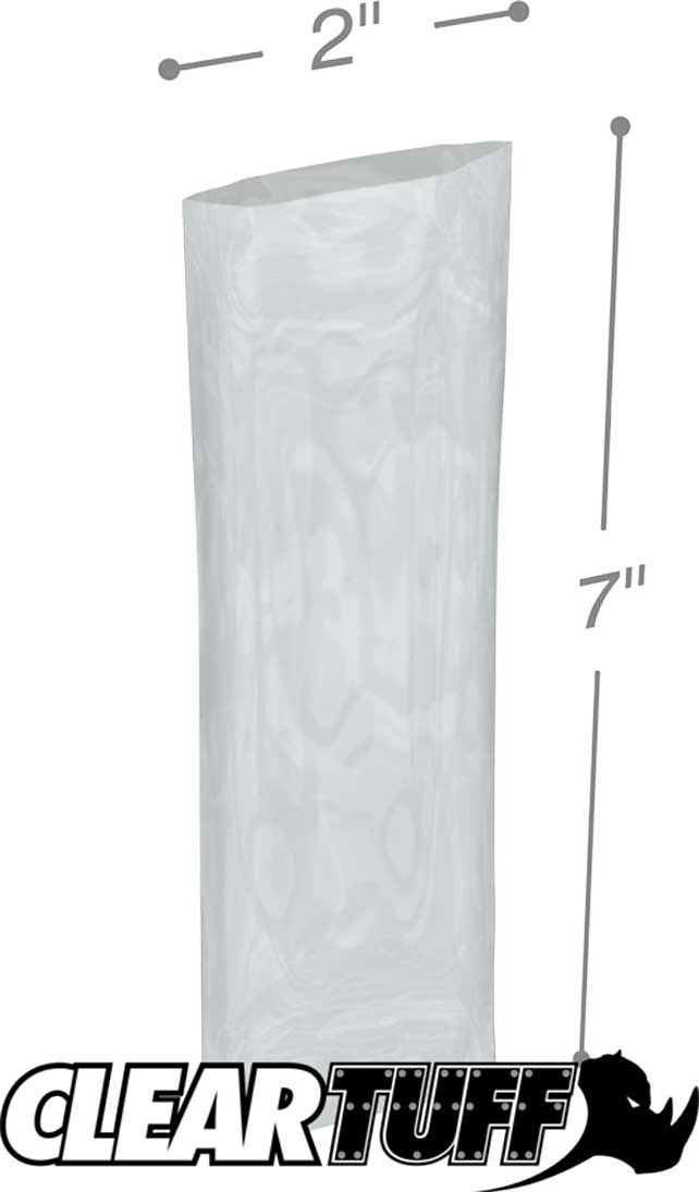 2 x 7 4 mil Poly Bags