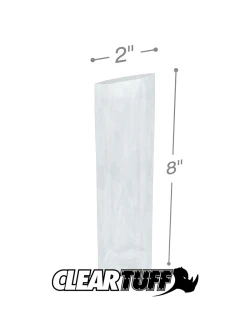 2" x 8" 1.5 Mil Flat Poly Bags