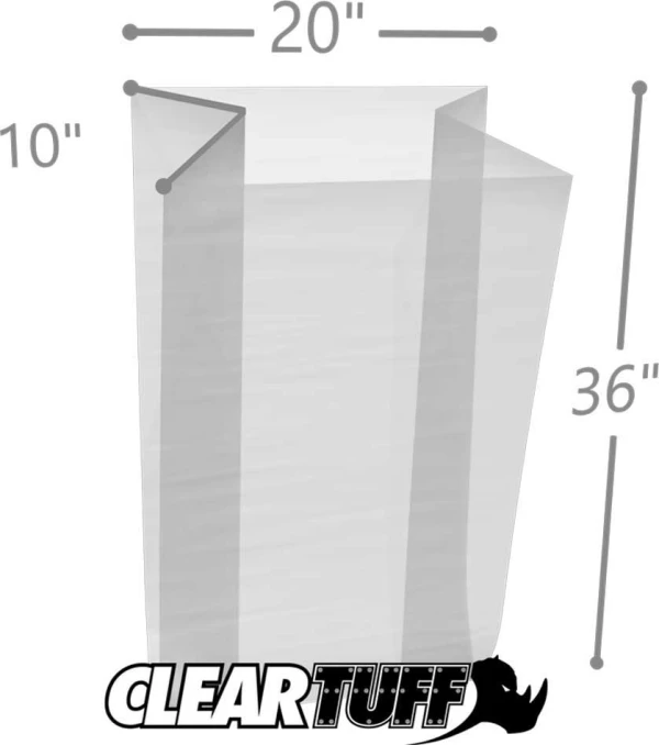 20 x 10 x 36 Gusseted Poly Bags 2 Mil 20 x 10 x 36 Gusseted Poly Bags 2 Mil