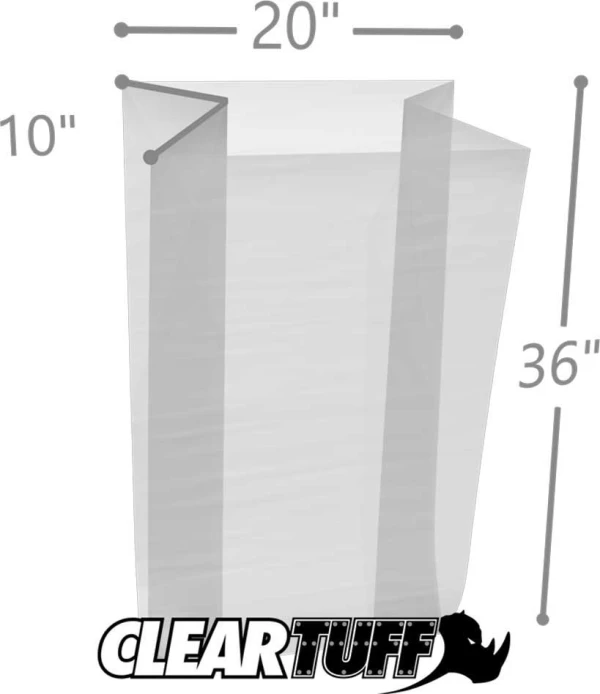 20 x 10 x 36 Gusseted Poly Bags 3 Mil 20 x 10 x 36 Gusseted Poly Bags 3 Mil