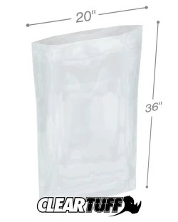 20" x 36" 3 Mil Flat Poly Bags