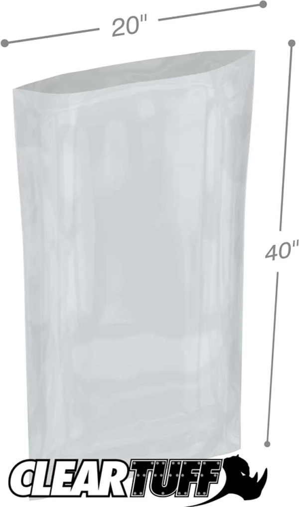 20 x 40 2 mil Poly Bags Clear 20 x 40 2 mil Poly Bags