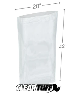 20" x 42" 3 Mil Flat Poly Bags