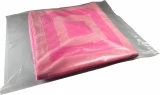 20x24 2 Mil Flat Poly Bags with Pink Beach Towel