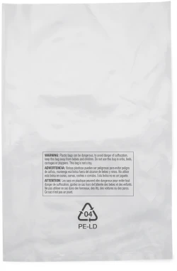 22" x 24" Poly Bags with Suffocation Warning