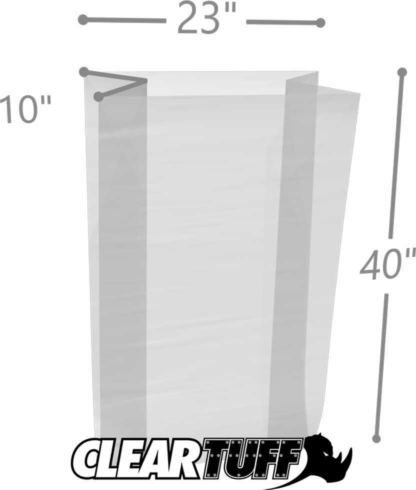 23x40 4 mil gusseted poly bag