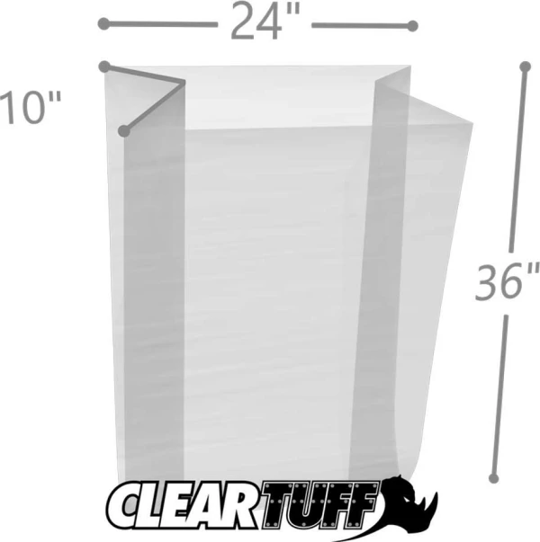 24 x 10 x 36 Gusseted Poly Bags 3 Mil 24 x 10 x 36 Gusseted Poly Bags 3 Mil