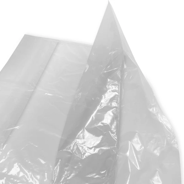 Close up of 24 x 12 x 36 2 Mil Gusseted Poly Bags Side Gusset