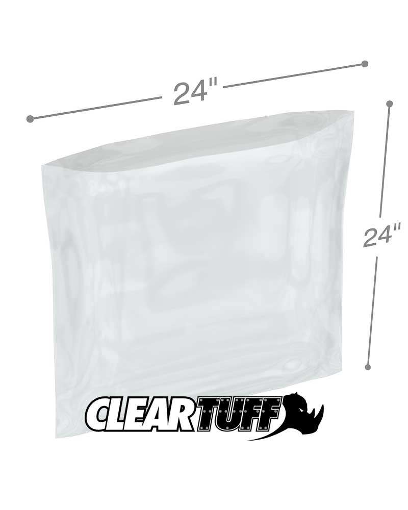 Clear 24 x 24 1.5 mil Poly Bags