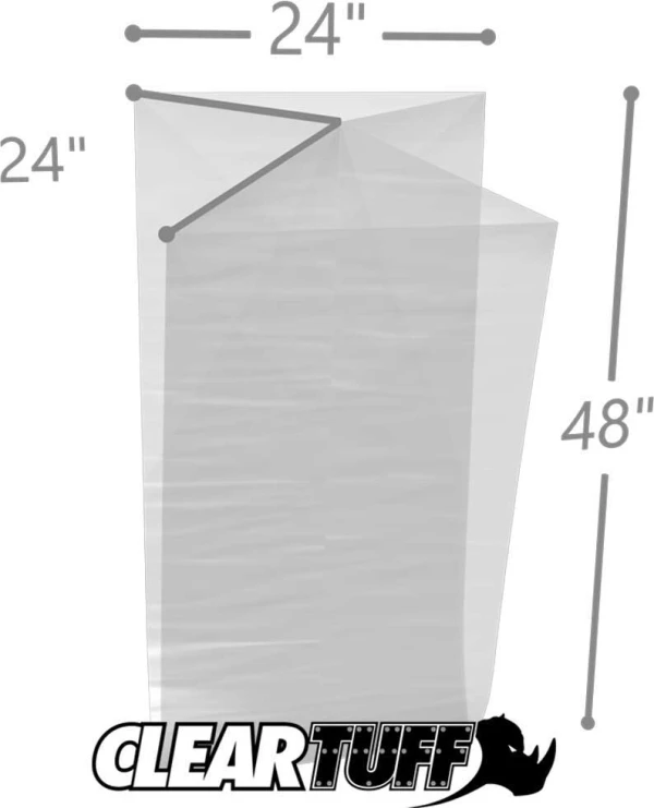 24 x 24 x 48 Gusseted Poly Bags 1.5 Mil 24 x 24 x 48 Gusseted Poly Bags 1.5 Mil