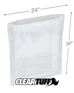 24" x 30" 6 Mil Flat Poly Bags