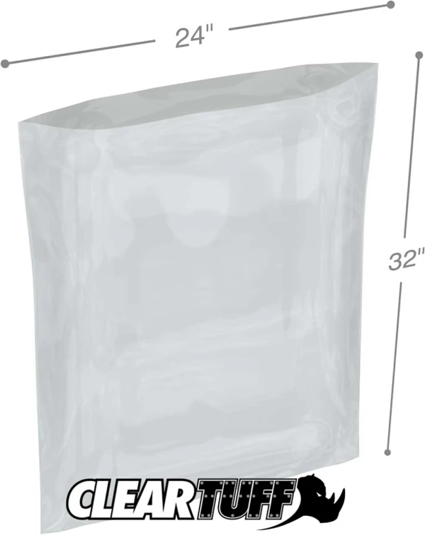 24 x 32 2 mil Poly Bags Clear 24 x 32 2 mil Poly Bags