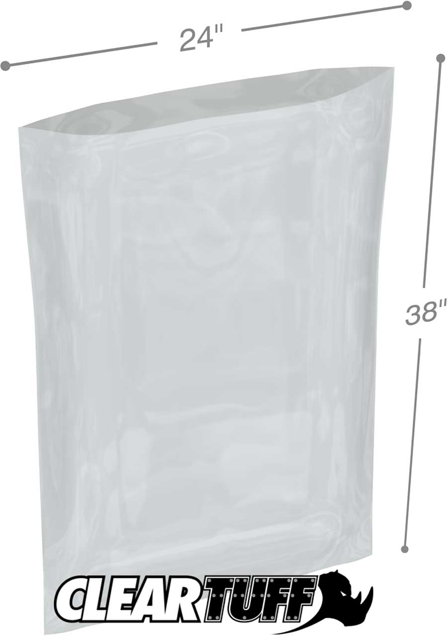 24 x 38 2 mil Poly Bags