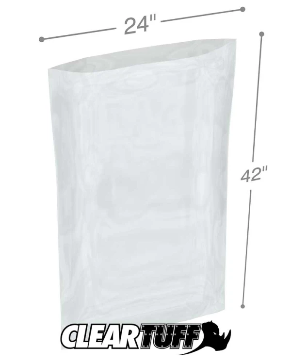 24 x 42 3 mil Poly Bags Clear 24 x 42 3 mil Poly Bags