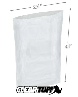 24" x 42" 3 Mil Flat Poly Bags