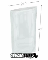 Clear 24 x 48 2 mil Poly Bags