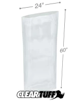 Clear 24 x 60 1.5 mil Poly Bags