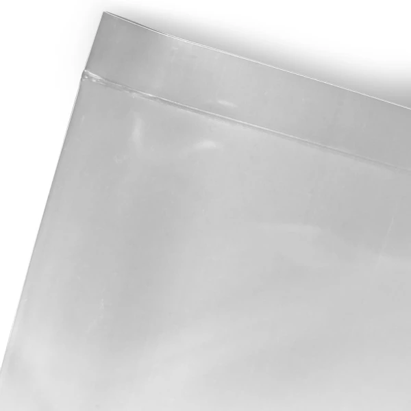 24 x 30 6 Mil Flat Poly Bags Bottom Seal Close up of 24 x 30 6 Mil Flat Poly Bags Bottom Seal