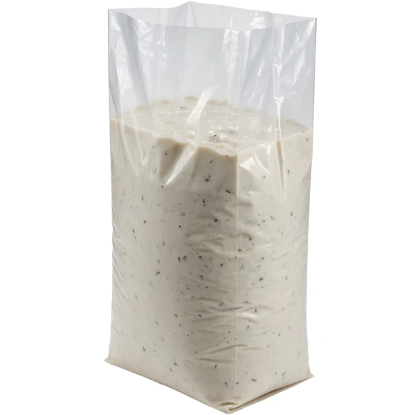 25 x 17 x 48 .004 mil Gusseted Poly Bags with Liquid Paste