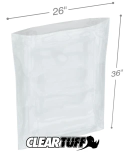 26" x 36" 3 Mil Flat Poly Bags