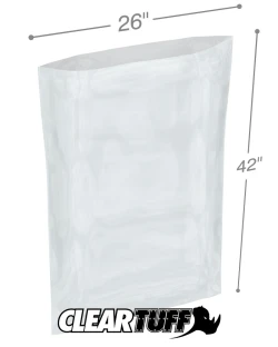 26" x 42" 1 Mil Flat Poly Bags