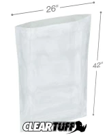 Clear 26 x 42 1.5 mil Poly Bags