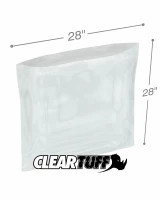 Clear 28 x 28 2 mil Poly Bags