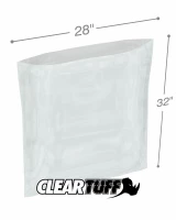 Clear 28 x 32 2 mil Poly Bags