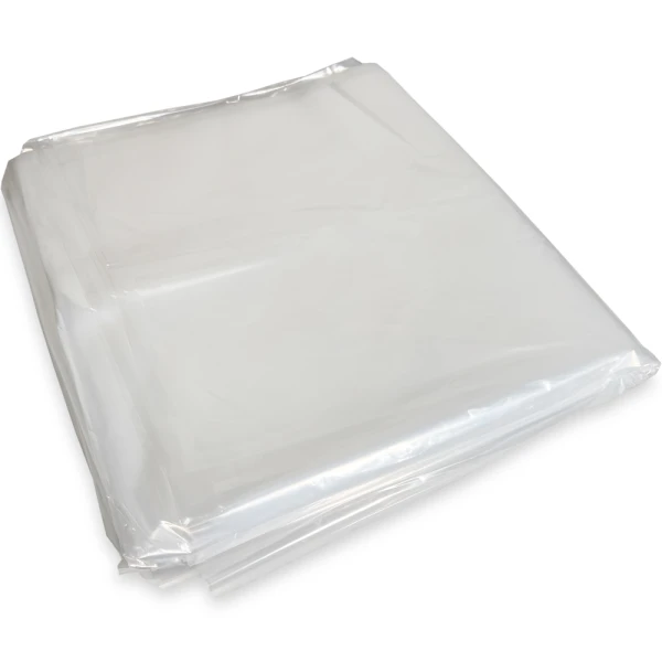 28 x 32 2 Mil Flat Poly Bags Neatly Folded 2 Mil 28 x 32 Poly Bags