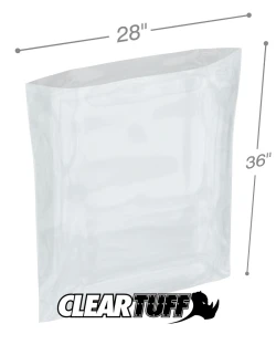 28" x 36" 1 Mil Flat Poly Bags