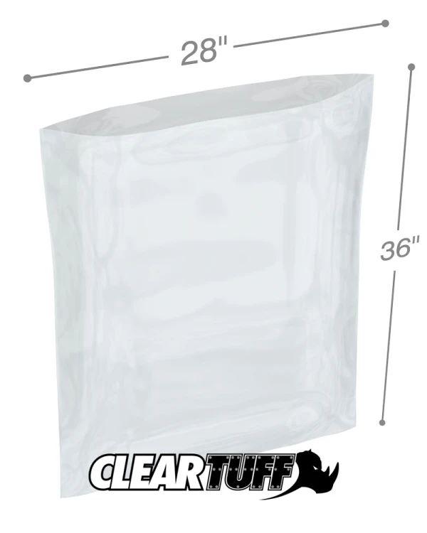 28 x 36 3 mil Poly Bags Clear 28 x 36 3 mil Poly Bags