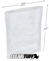 Clear 28 x 40 1.5 mil Poly Bags