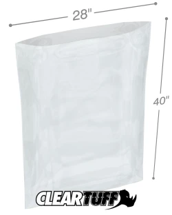 28" x 40" 3 Mil Flat Poly Bags