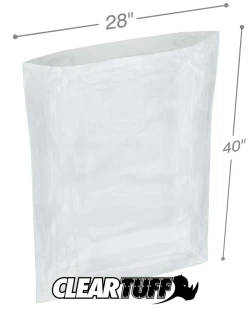 28" x 40" 4 Mil Flat Poly Bags