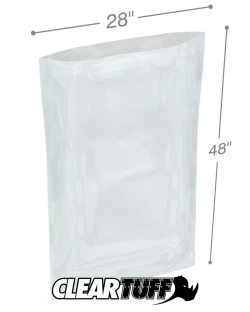 28" x 48" 4 Mil Flat Poly Bags