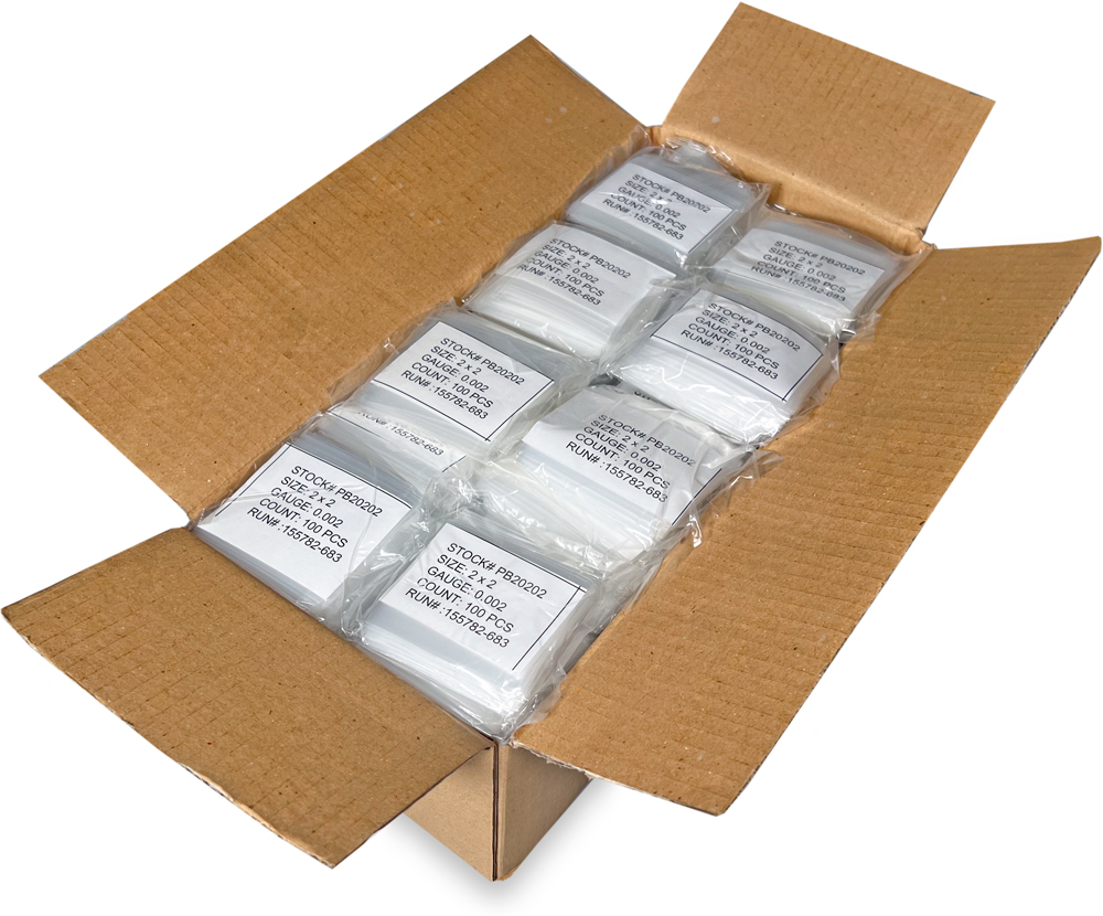Case of 2 Mil 2 x 2 Poly Bags