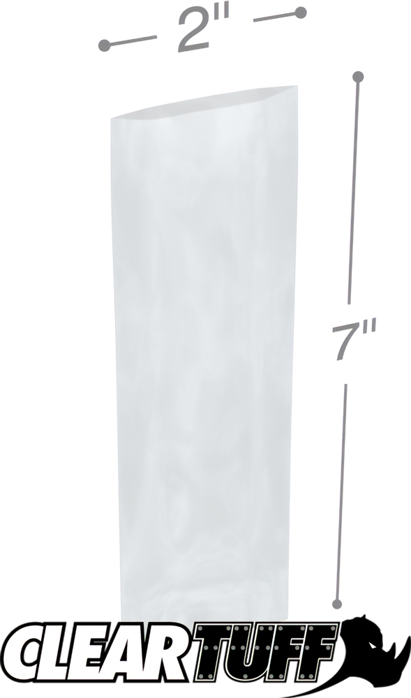 Clear 2 x 7 2 mil Poly Bags